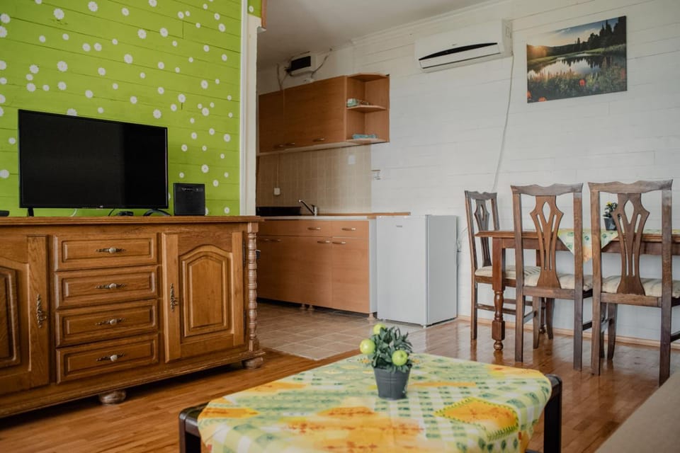 TV and multimedia, Kitchen or kitchenette, Living room, Dining area, oven, air conditioner