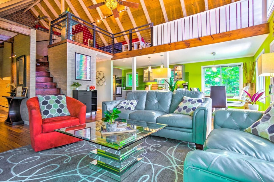 Mtn-View Gem in Lake Lure with Game Room and Fire Pit House in Lake Lure