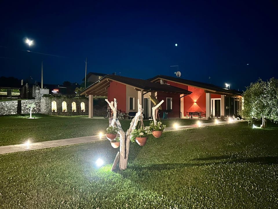 Property building, Night, Natural landscape, Garden, Garden view