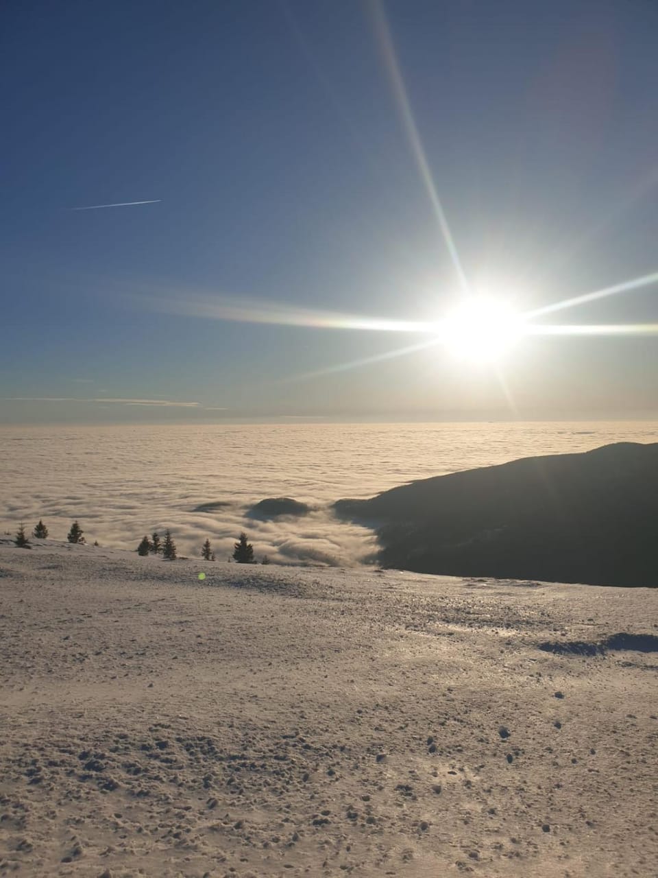 Natural landscape, Winter, Mountain view, Sunset