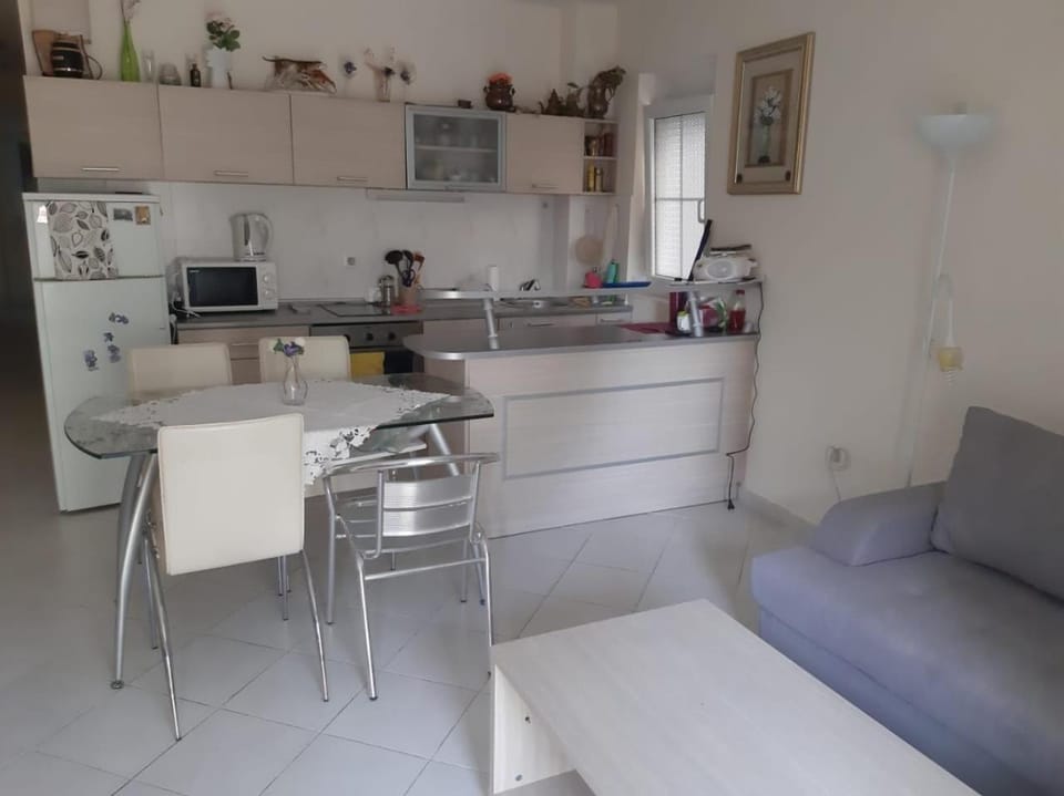 Kitchen or kitchenette, Living room, Seating area, Dining area, Communal kitchen
