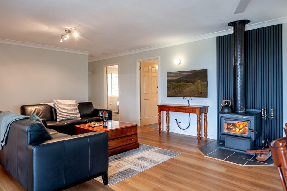 Living room, fireplace