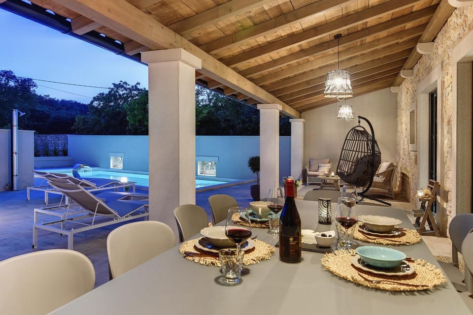 Patio, Pool view