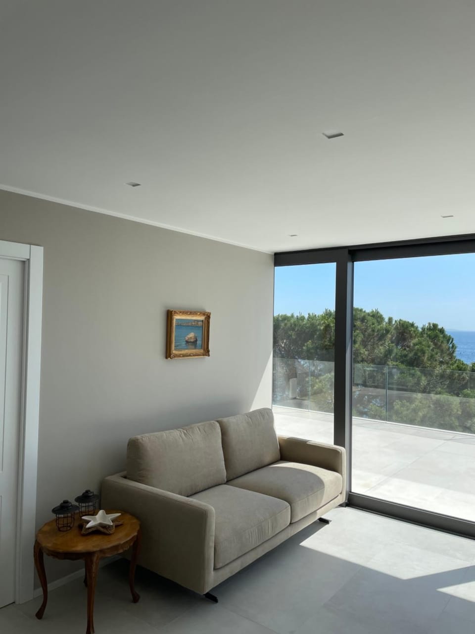 Living room, Seating area, Sea view