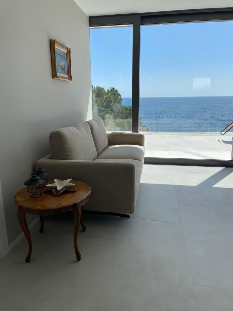 Living room, Seating area, Sea view