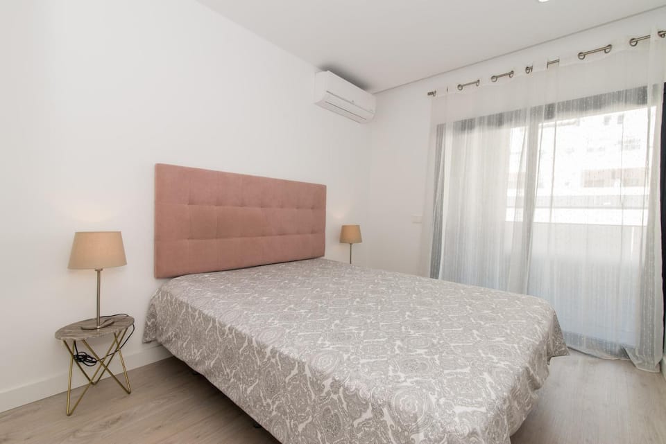 Bed, Decorative detail, Bedroom, air conditioner