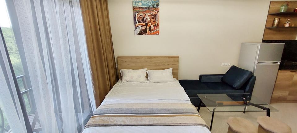Bed, Living room, Photo of the whole room, Seating area, Bedroom