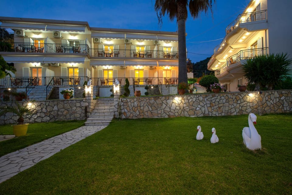 Property building, Garden, Sunset