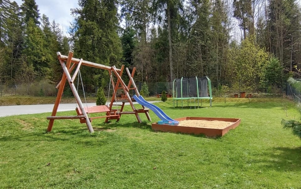 Spring, Day, Natural landscape, Children play ground, Garden, Garden view