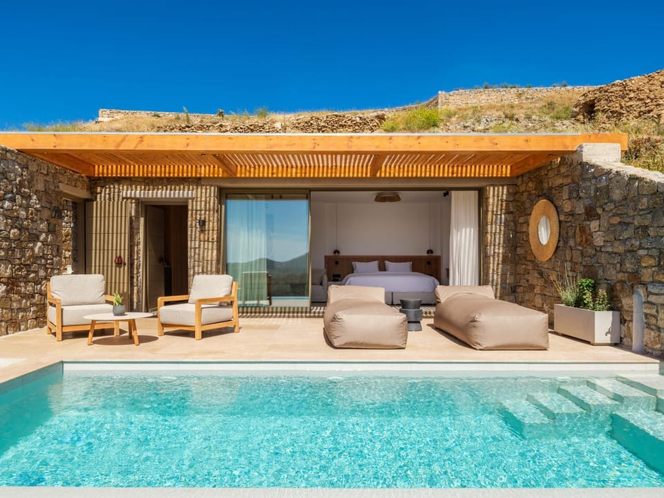 Property building, Patio, Pool view, Swimming pool