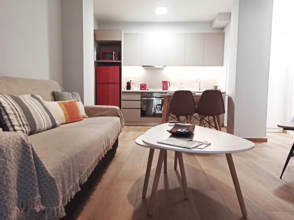 Living room, kitchen