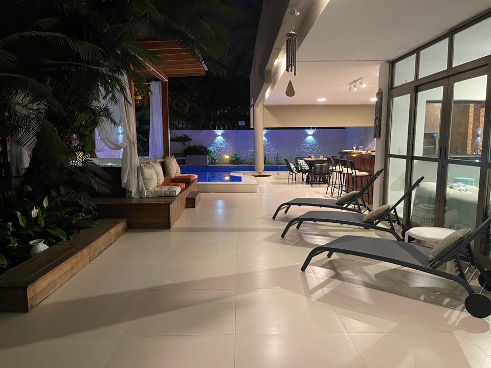 Pool view, sunbed
