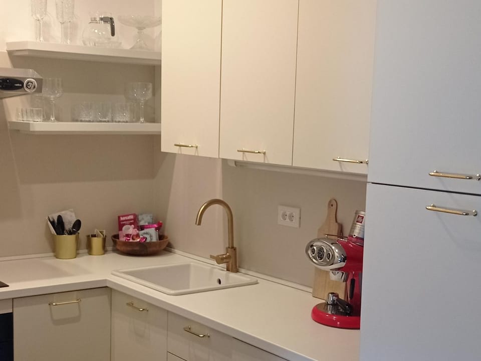 Coffee/tea facilities, Kitchen or kitchenette, minibar, stove