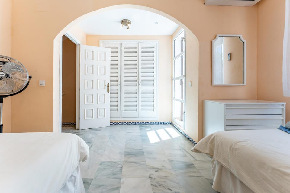 Property building, Living room, Bedroom