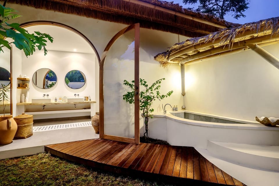 Natural landscape, Garden, Garden view, Pool view