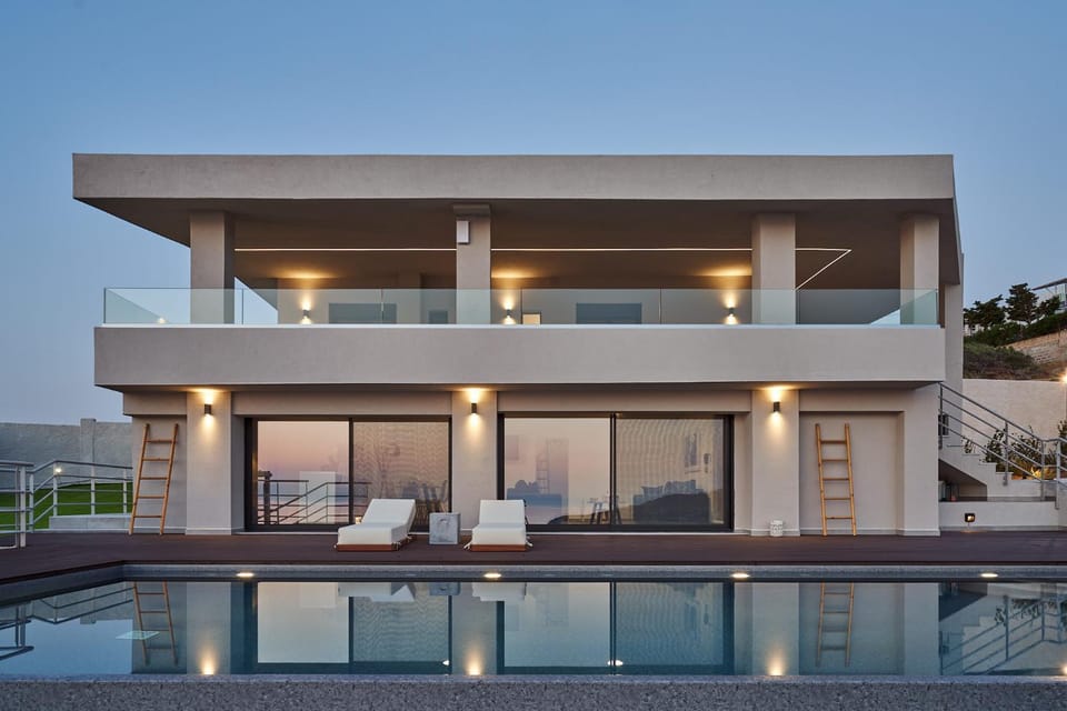 Property building, Swimming pool, Sunrise