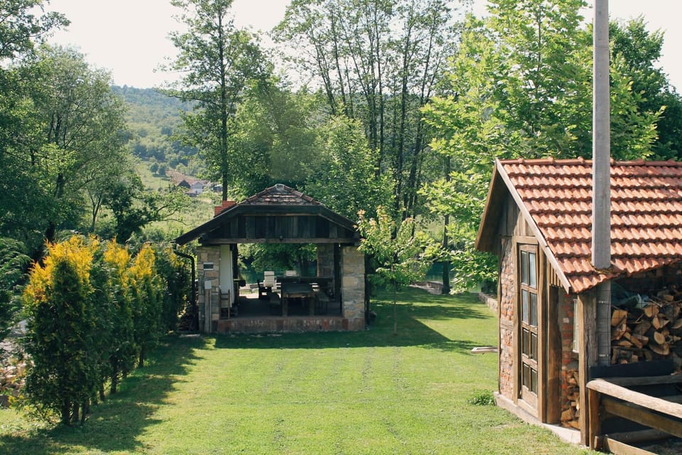 Natural landscape, Garden, Seating area, Garden view, River view