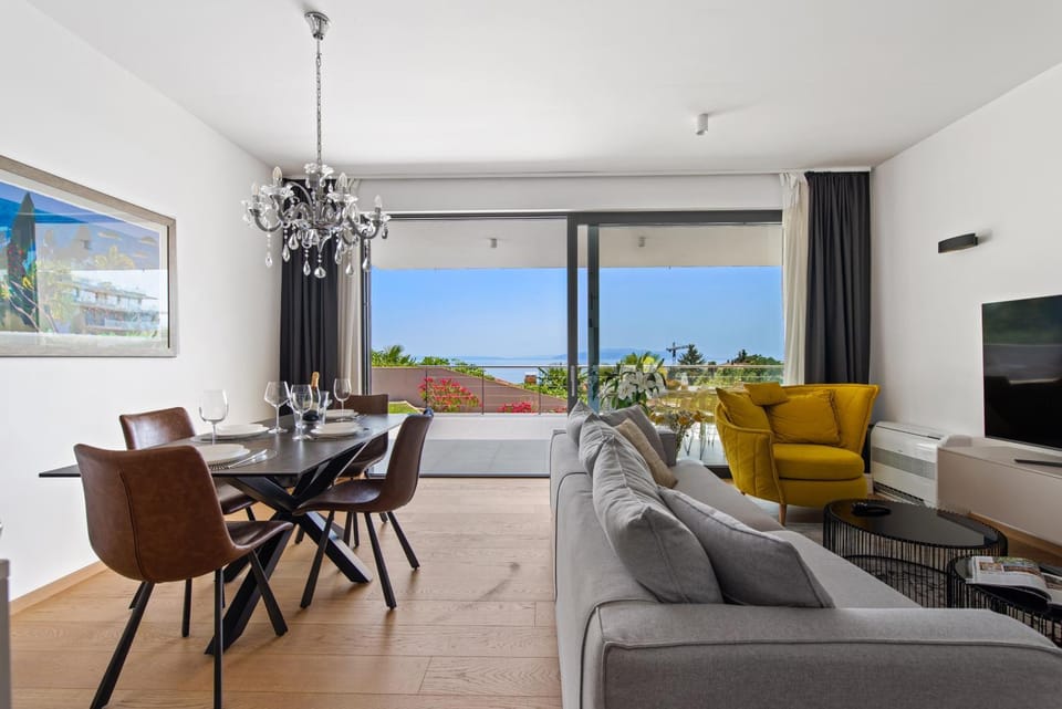 Living room, Seating area, Sea view