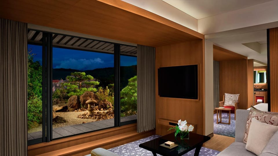 Living room, Seating area, Garden view