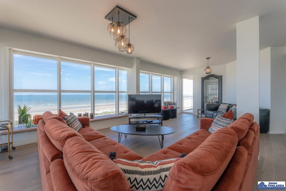 Living room, Seating area, Sea view