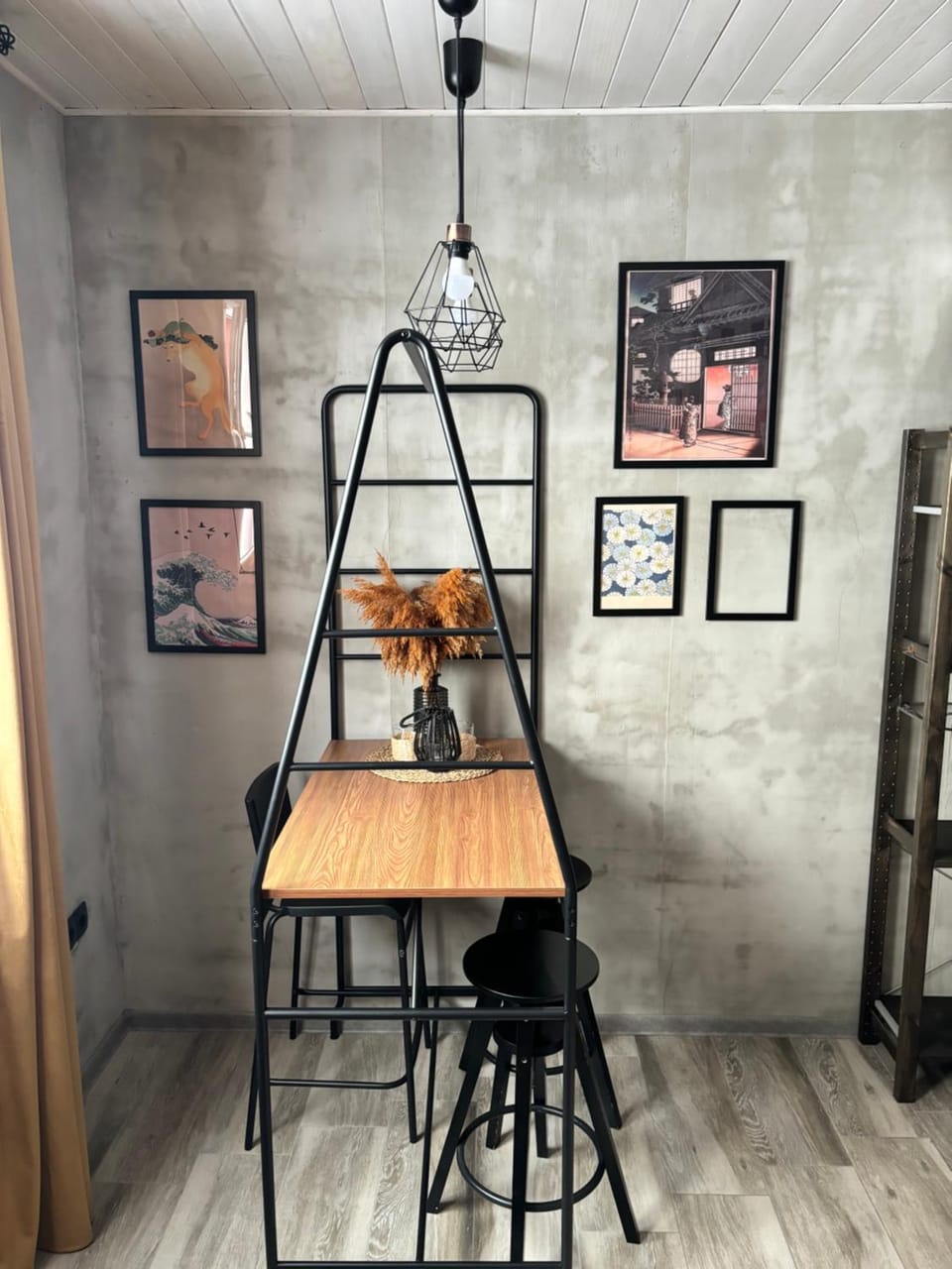 Kitchen or kitchenette, Living room, Seating area