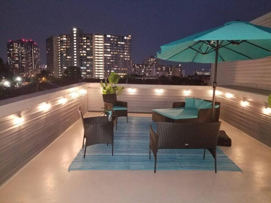Night, View (from property/room), Balcony/Terrace, City view