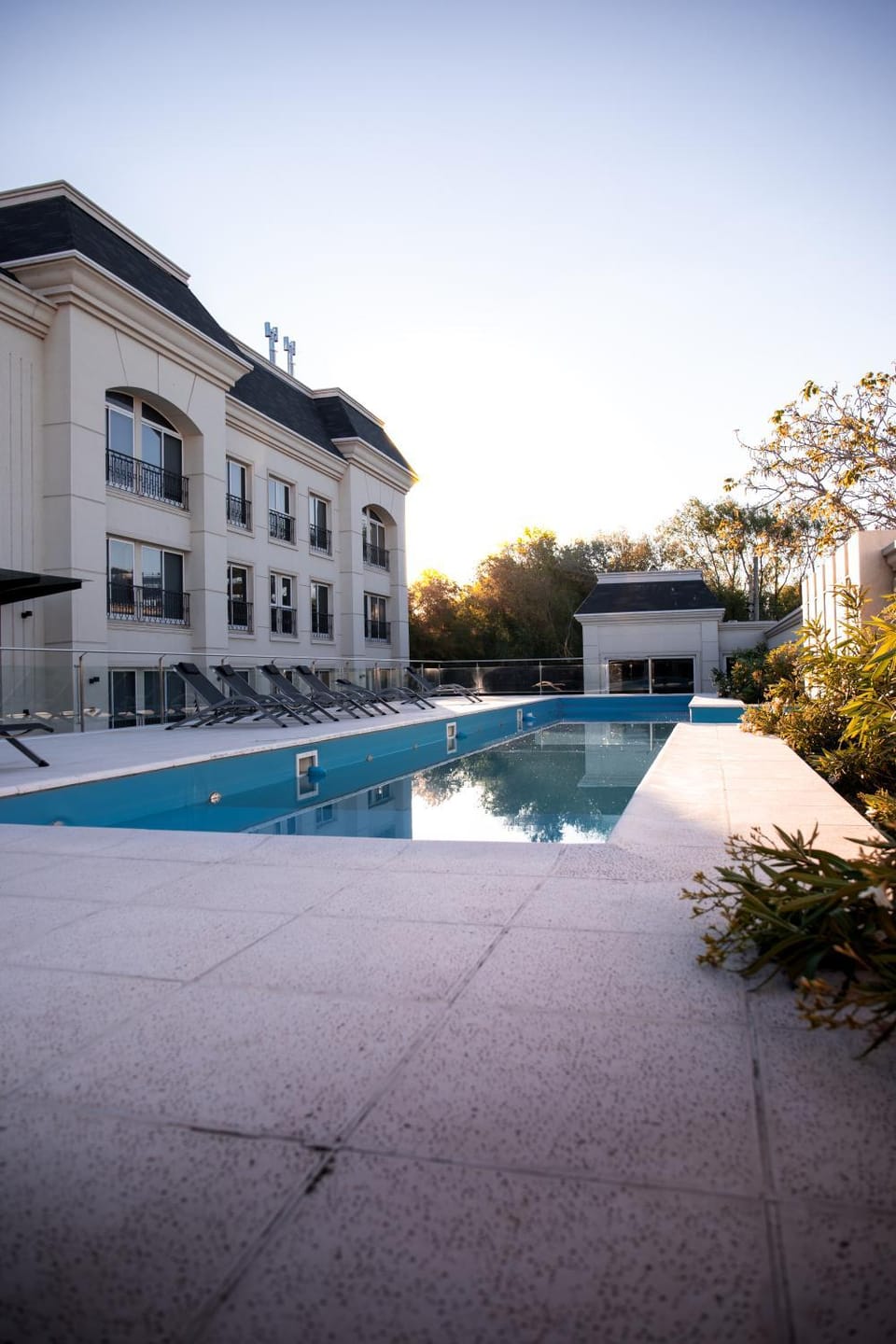 Swimming pool, Sunset