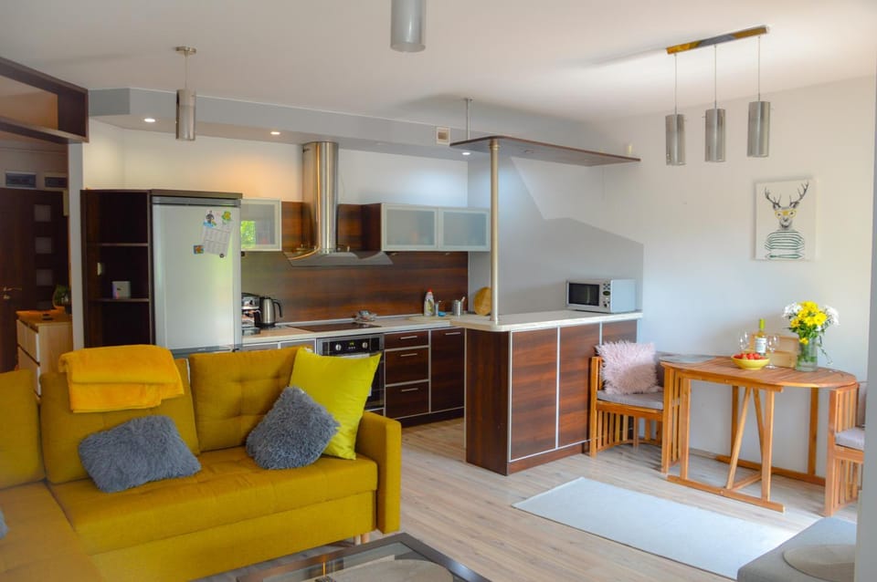 Kitchen or kitchenette, Living room, Dining area