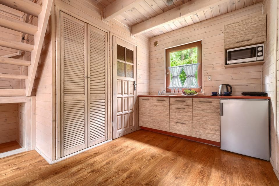 Coffee/tea facilities, Kitchen or kitchenette, Area and facilities, microwave, minibar, stove, wardrobe