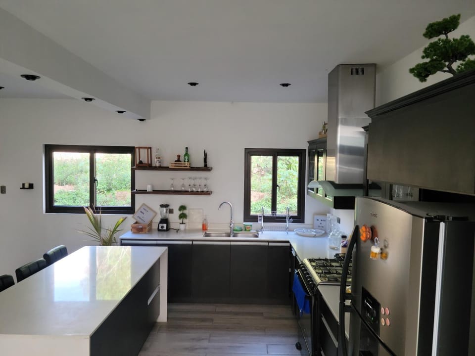 Kitchen or kitchenette, minibar