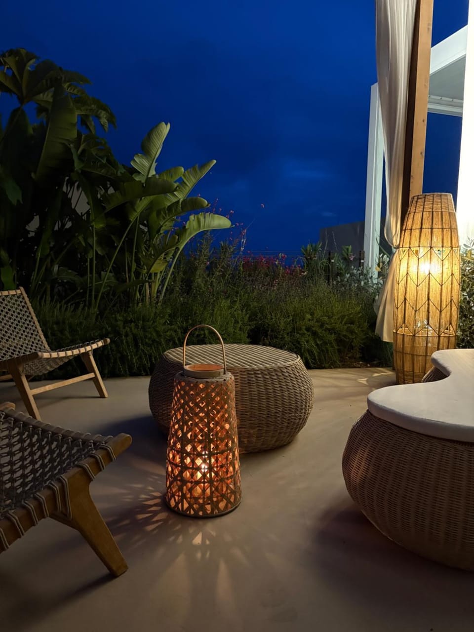 Patio, Night, Garden, View (from property/room), Seating area