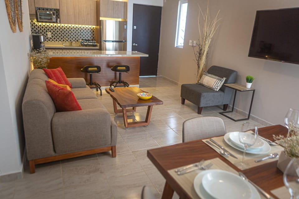 Living room, Seating area, Dining area