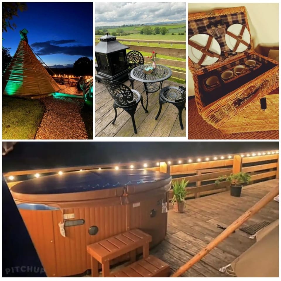Burtree Country House, Tipi's, Treehouse & Lodge & house rooms with hot tubs in a private garden Nature lodge in Borough of Harrogate