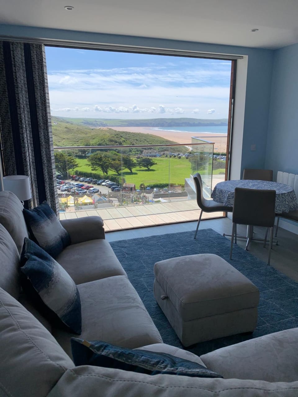 Living room, Seating area, Sea view
