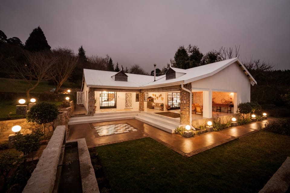 Property building, Night, Garden view