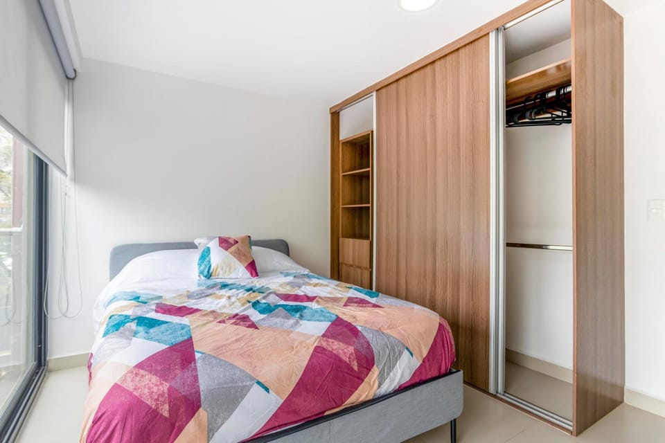 Bed, Photo of the whole room, Bedroom, wardrobe