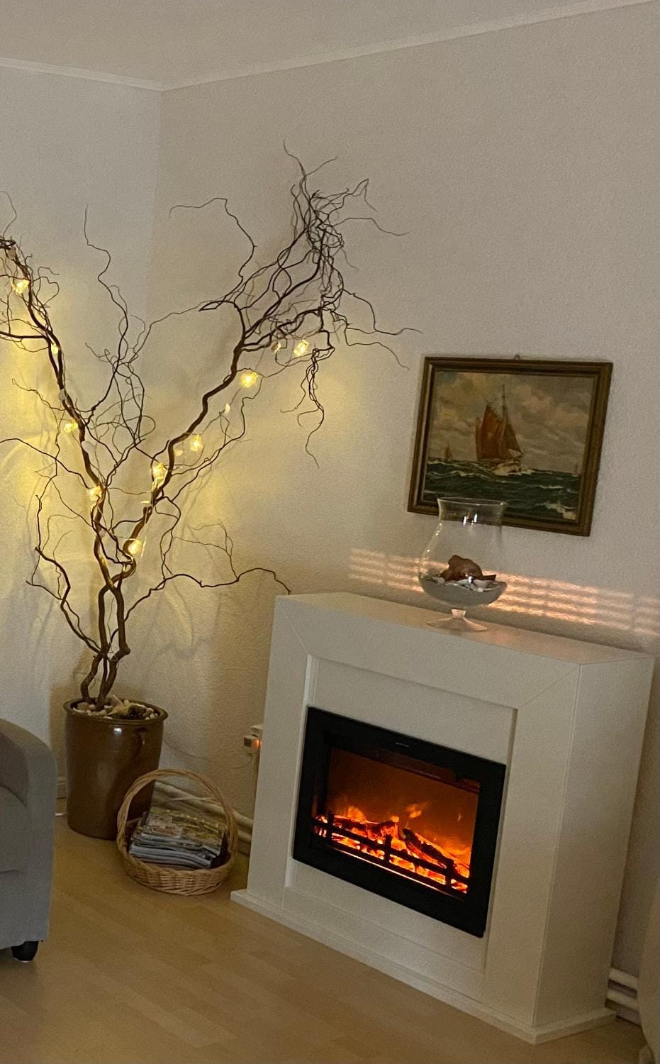 Living room, fireplace