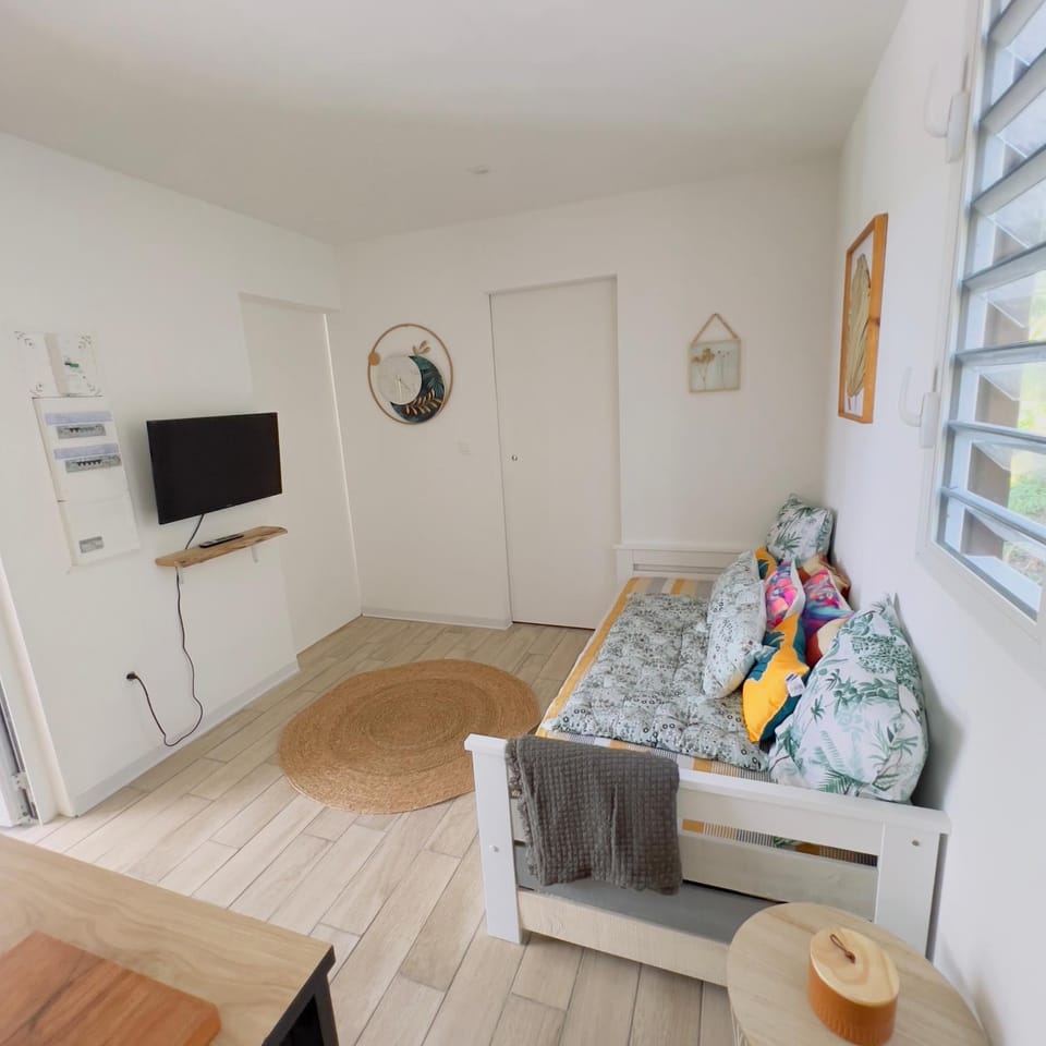 Communal lounge/ TV room, Bed, TV and multimedia, Living room, Photo of the whole room, Seating area, Bedroom