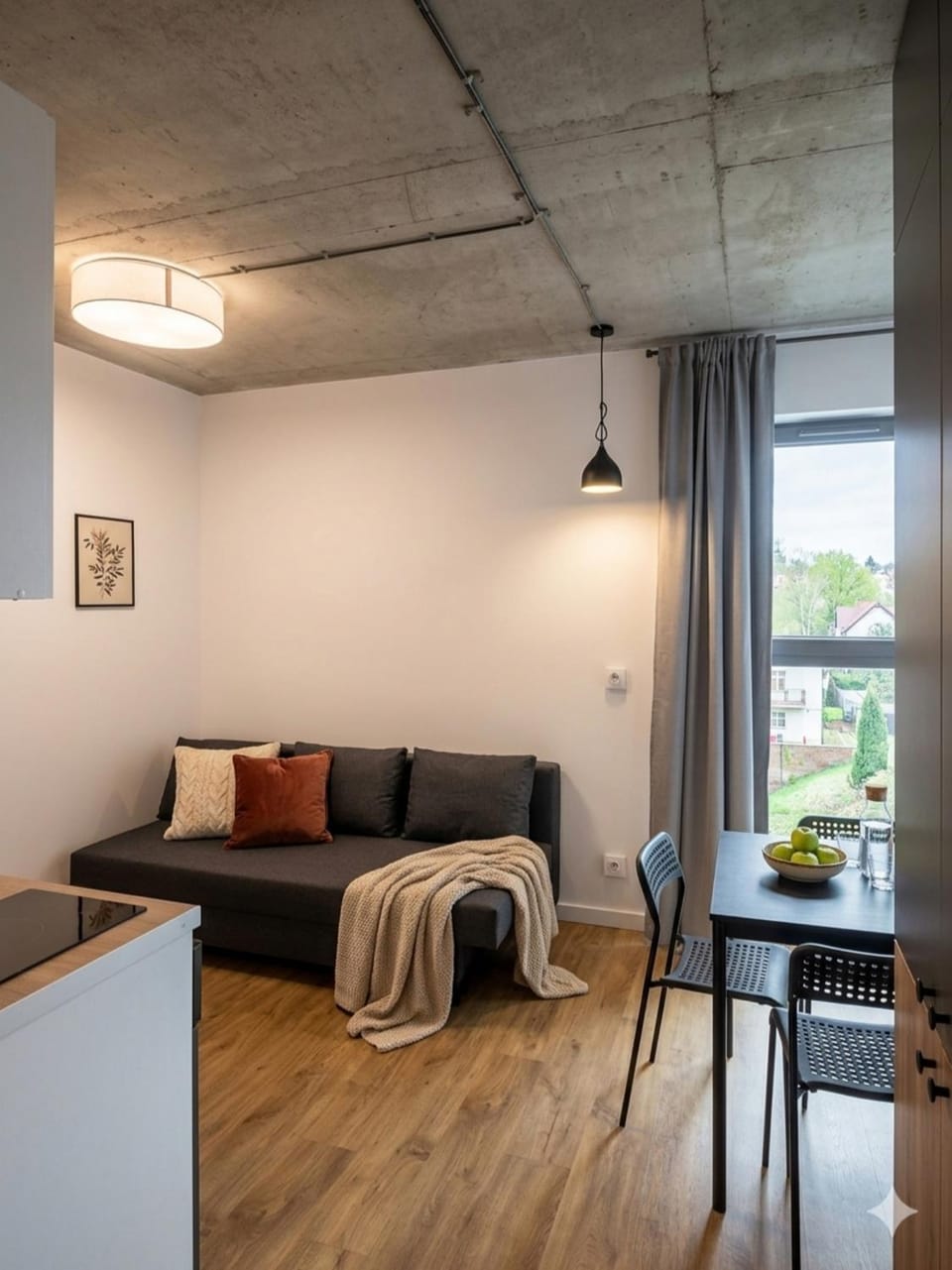 Bed, Living room, Photo of the whole room, Seating area, Dining area, Bedroom