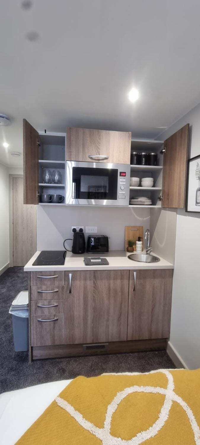 Kitchen or kitchenette, dishwasher, oven, stove, kitchen