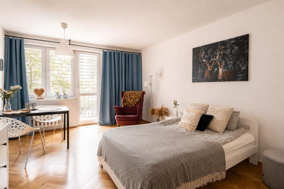 Bed, Living room, Photo of the whole room, Seating area, Bedroom