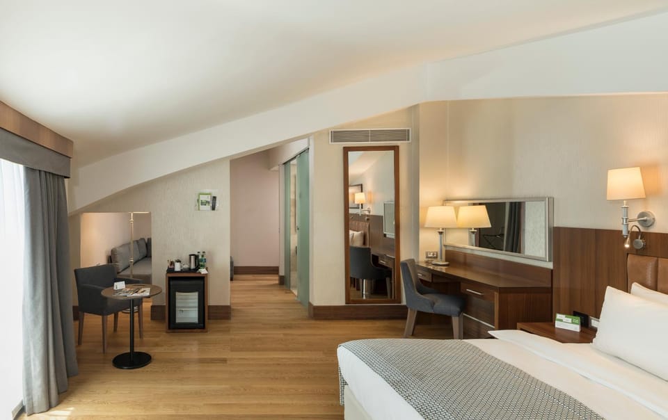 Bed, TV and multimedia, Balcony/Terrace, Living room, Photo of the whole room, Seating area, Dining area, Bedroom, Alcoholic drinks, Non alcoholic drinks, hair dresser, oven