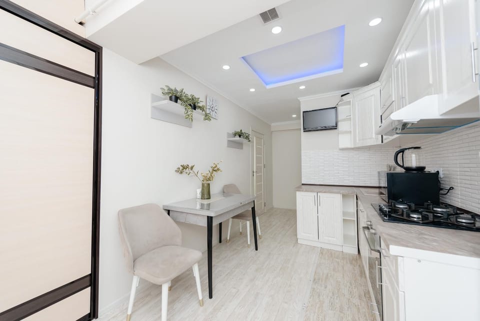 Kitchen or kitchenette, Dining area, oven, stove