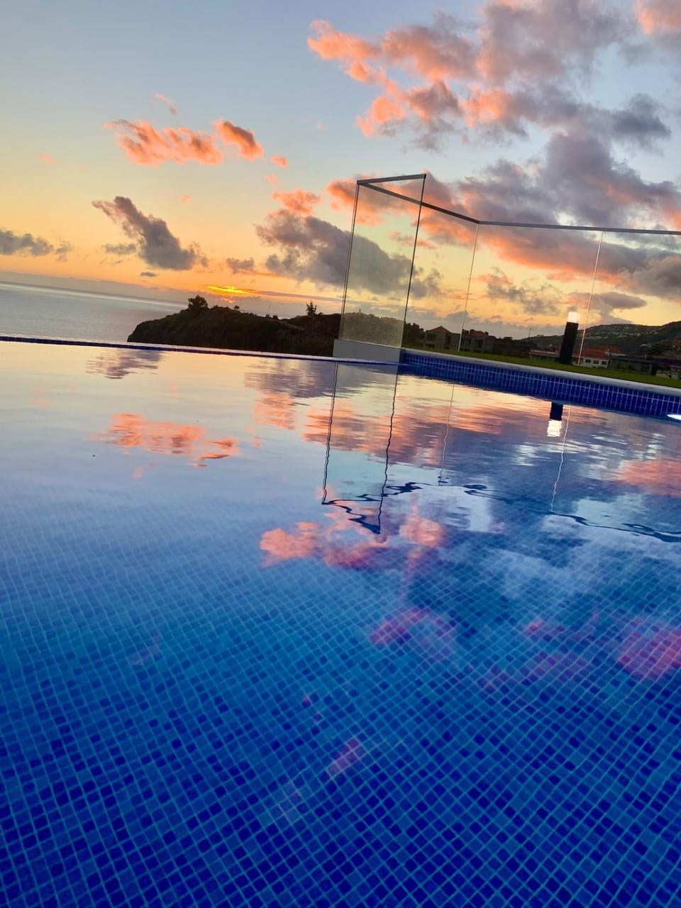 Swimming pool, Sunset