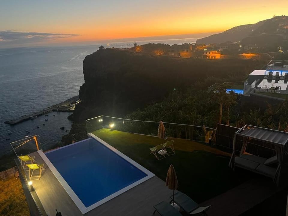 Swimming pool, Sunset