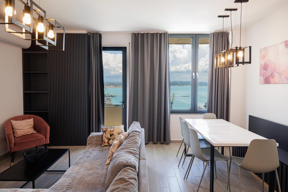 Living room, Seating area, Sea view