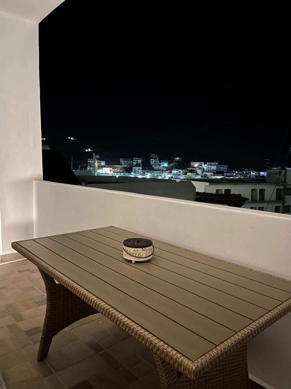 Night, View (from property/room), Balcony/Terrace