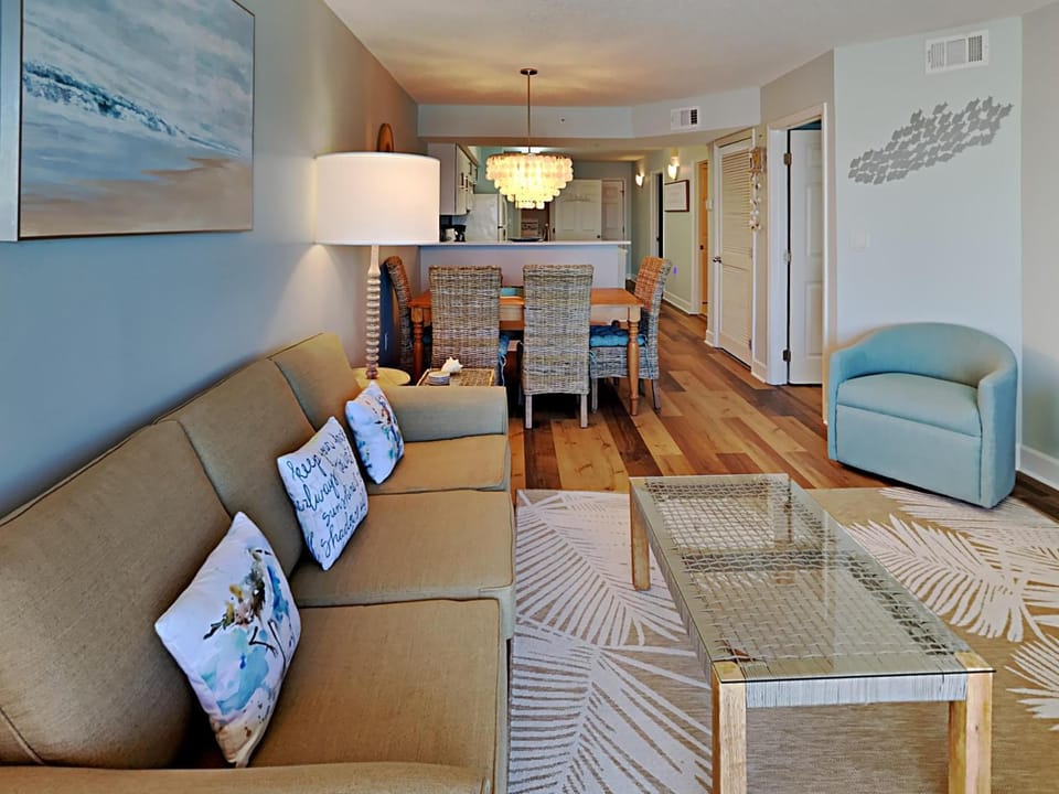 Kitchen or kitchenette, Living room, Seating area, Dining area, furniture, air conditioner