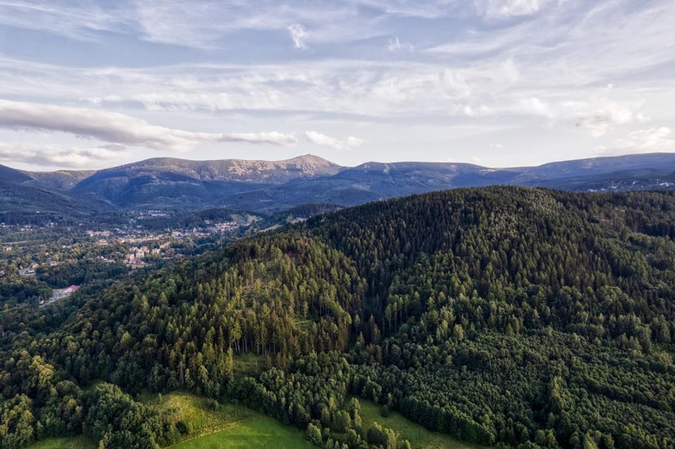Nearby landmark, Day, Natural landscape, Bird's eye view, Mountain view
