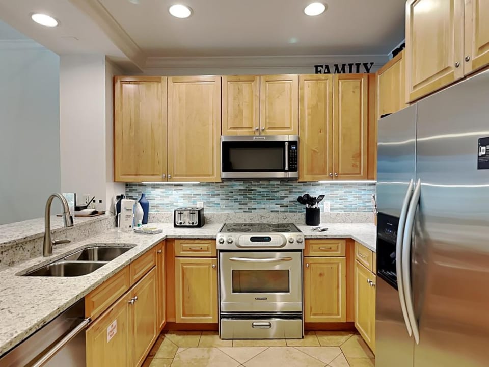 Kitchen or kitchenette, microwave, oven, stove, kitchen